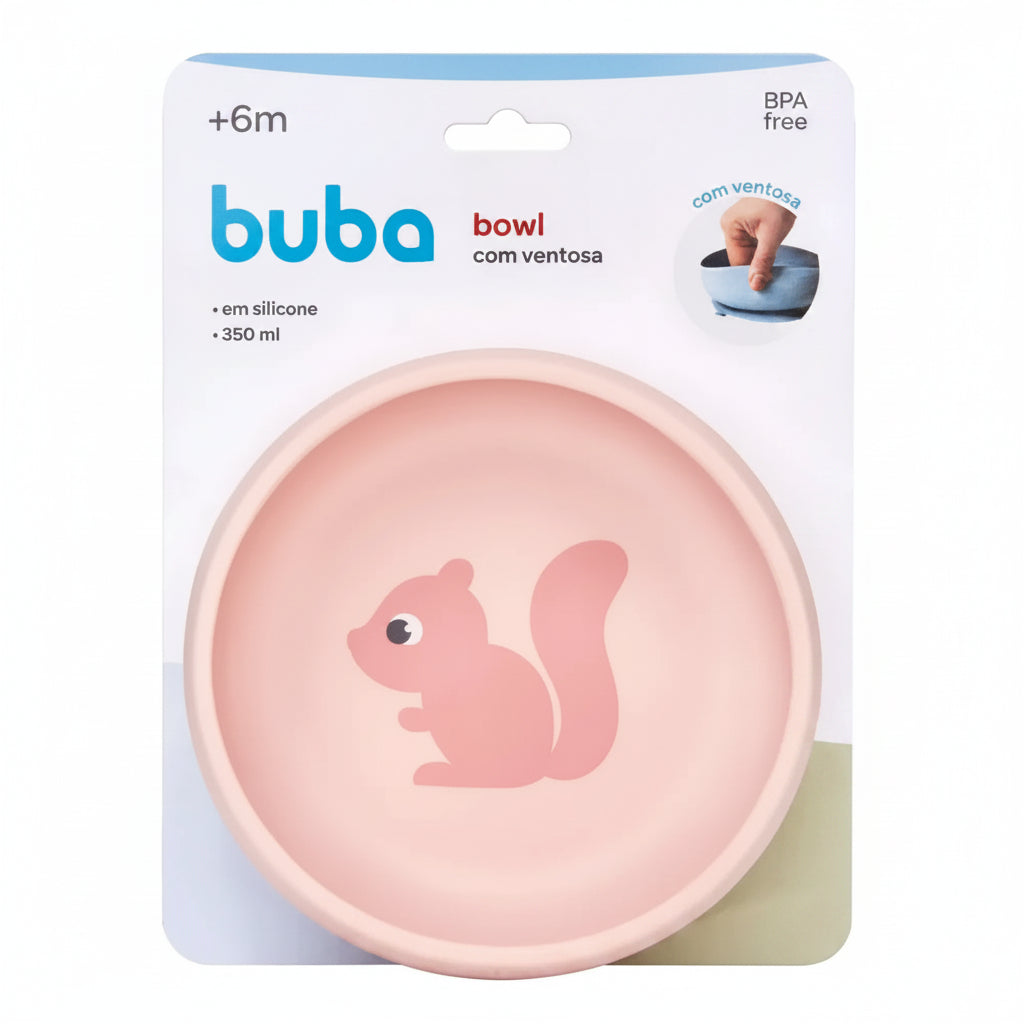 Pratinho Bowl Em Silicone Buba Com  Ventosa Cloudy +6 Meses