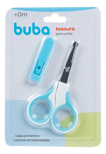 Tesoura De Unha Buba Ponta Arredontada Com Capa +0 Meses