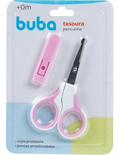 Tesoura De Unha Buba Ponta Arredontada Com Capa +0 Meses