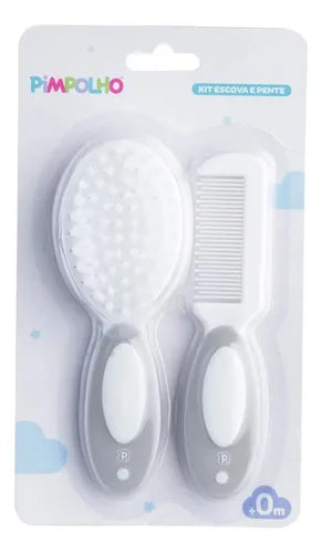 Kit Pente e Escova Pimpolho Bebê Macio 2 Peças