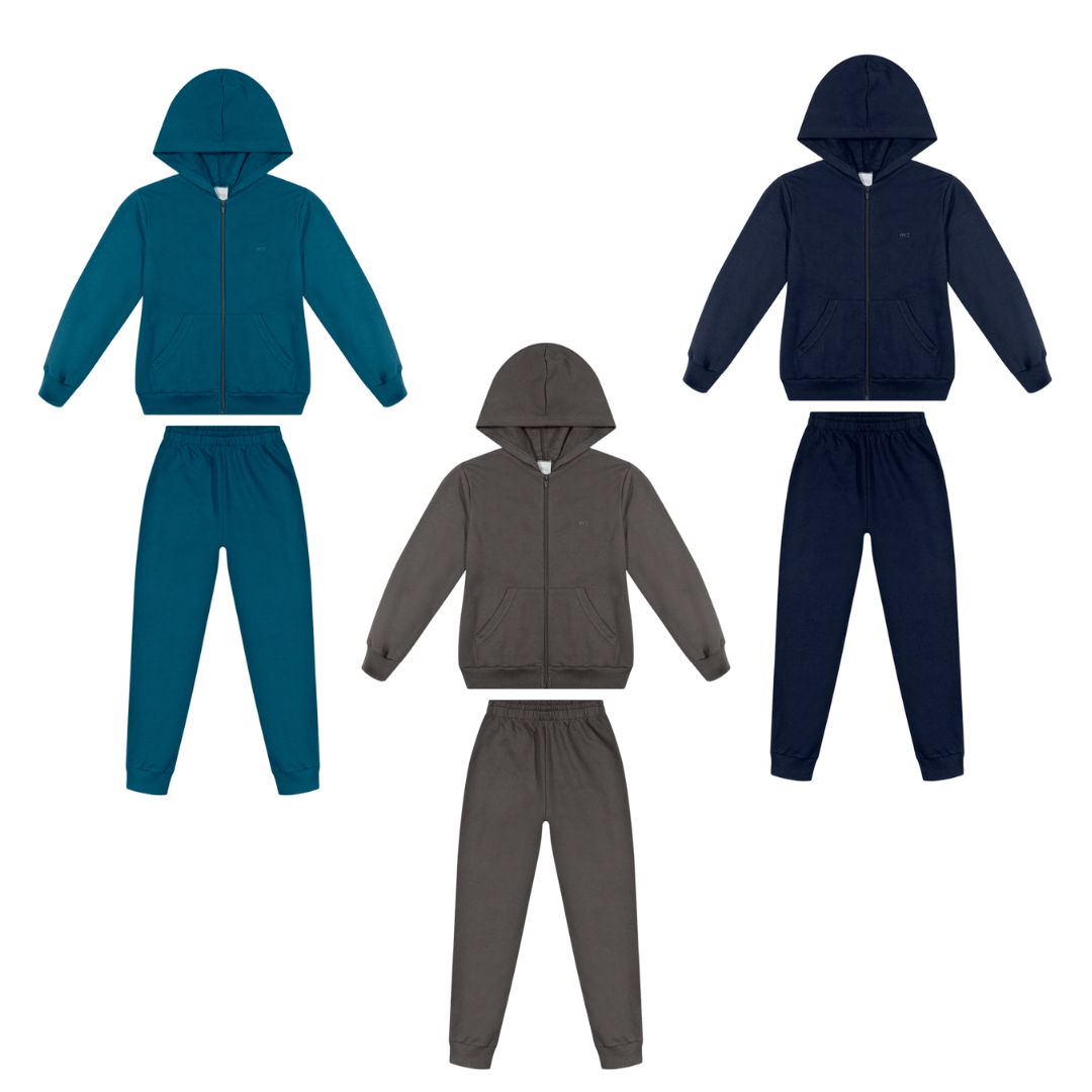 Conjunto Infantil Unissex Alakazoo em Moletom Felpado com Capuz