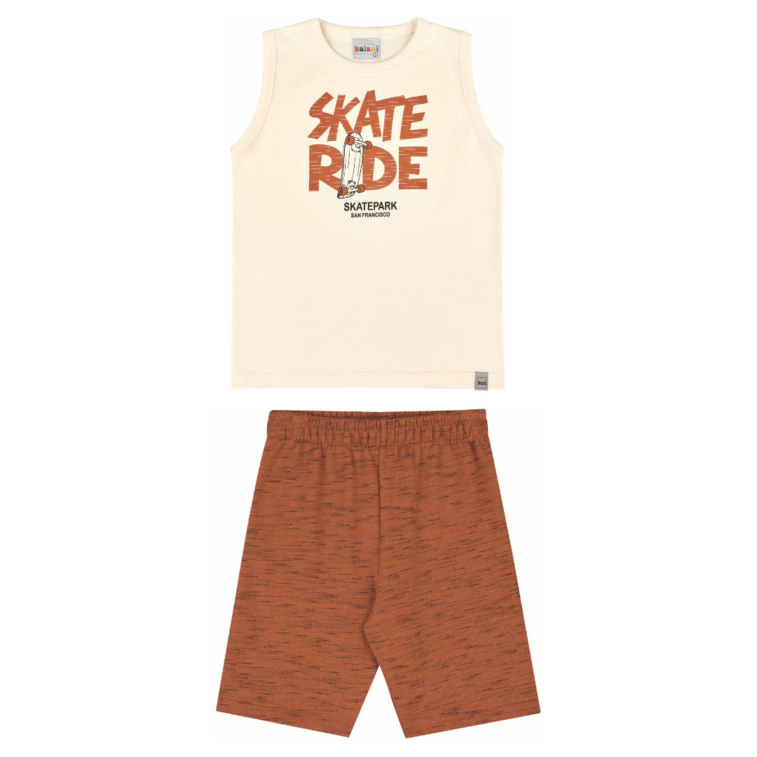 Conjunto Infantil Masculino Kaiani Skate Ride – Conforto e Estilo para o Dia a Dia