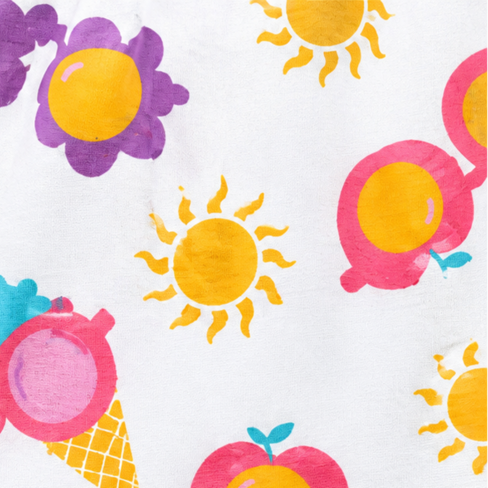 Conjunto Feminino Infantil Kyly Blusa e Short Estampa Divertida Verão