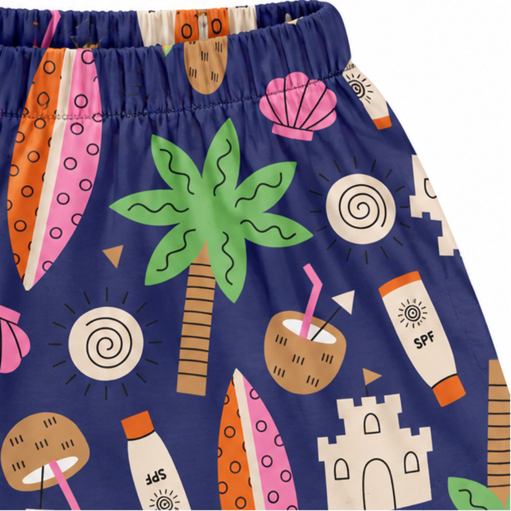 Conjunto Bebê Feminino Camiseta e Short Kyly Summer Best