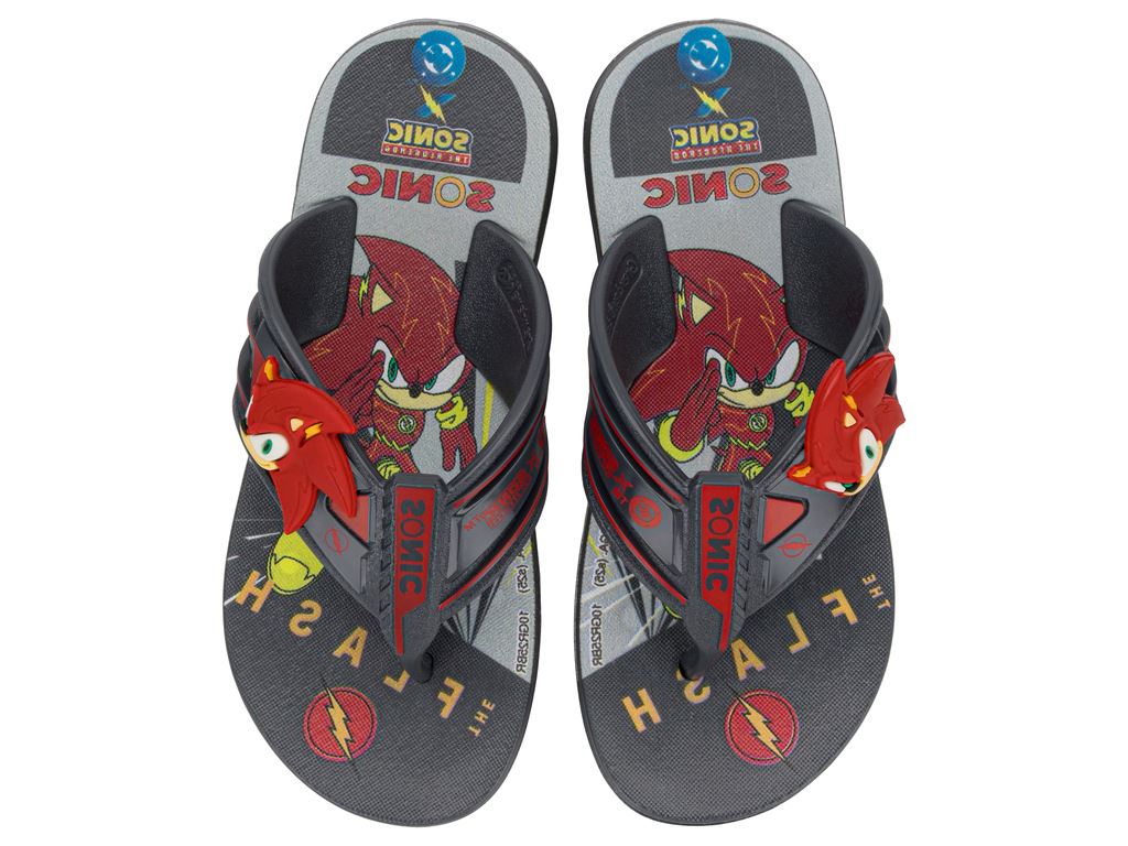 Chinelo Infantil Grendene Kids Sonic e DC Race Heroes Super Flop