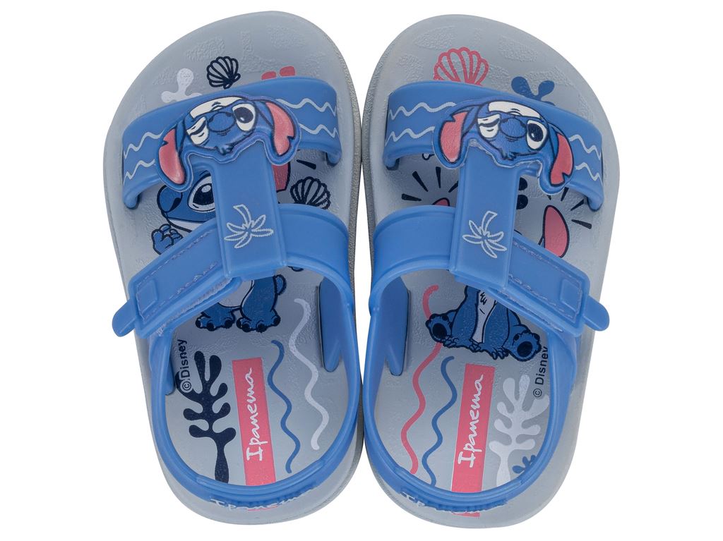Sandália Papete Baby Disney Friends Ipanema Stitch Mickey Calce Fácil