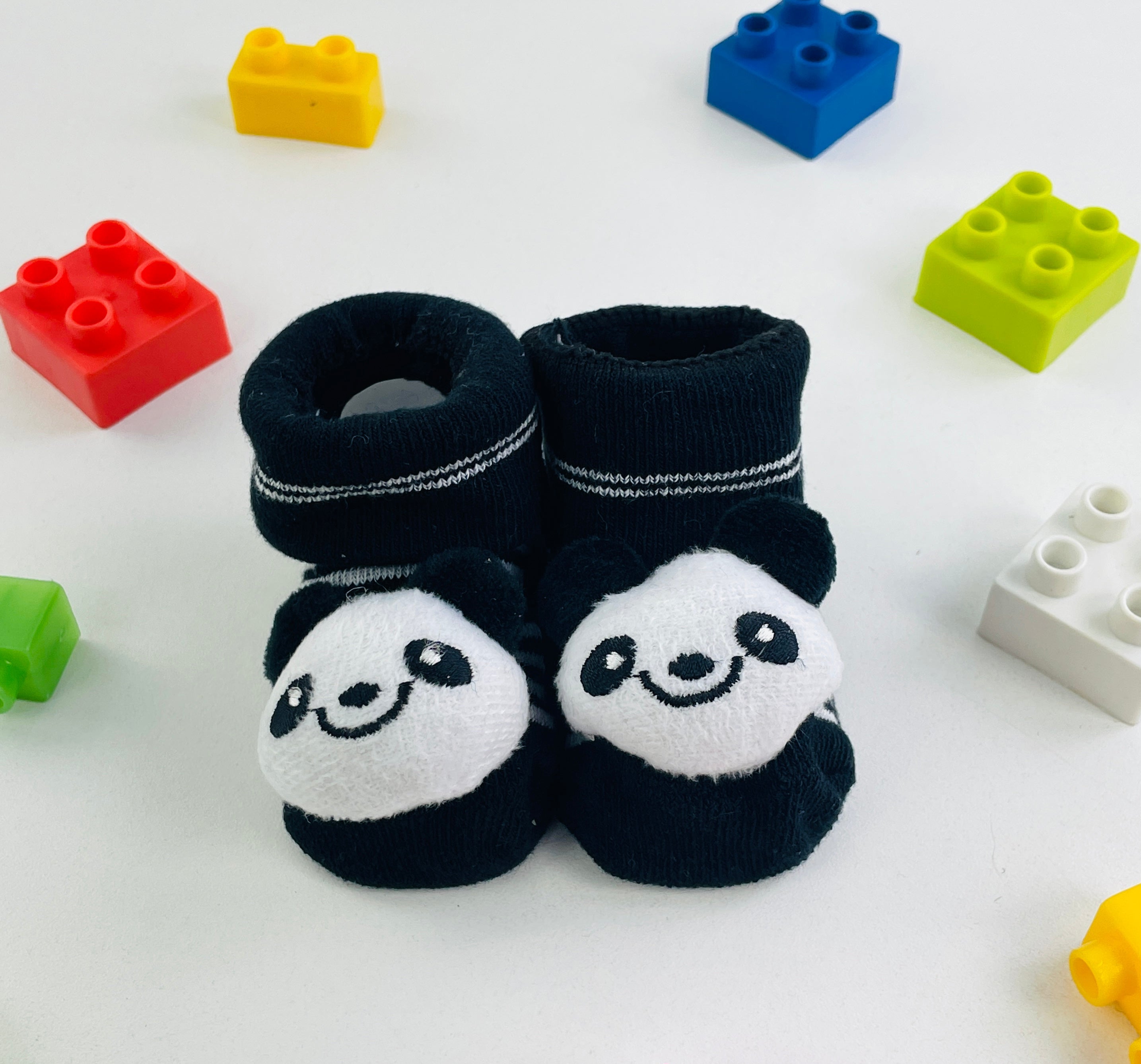 Meia Bichinhos Plin Baby Panda Antiderrapante - Preto