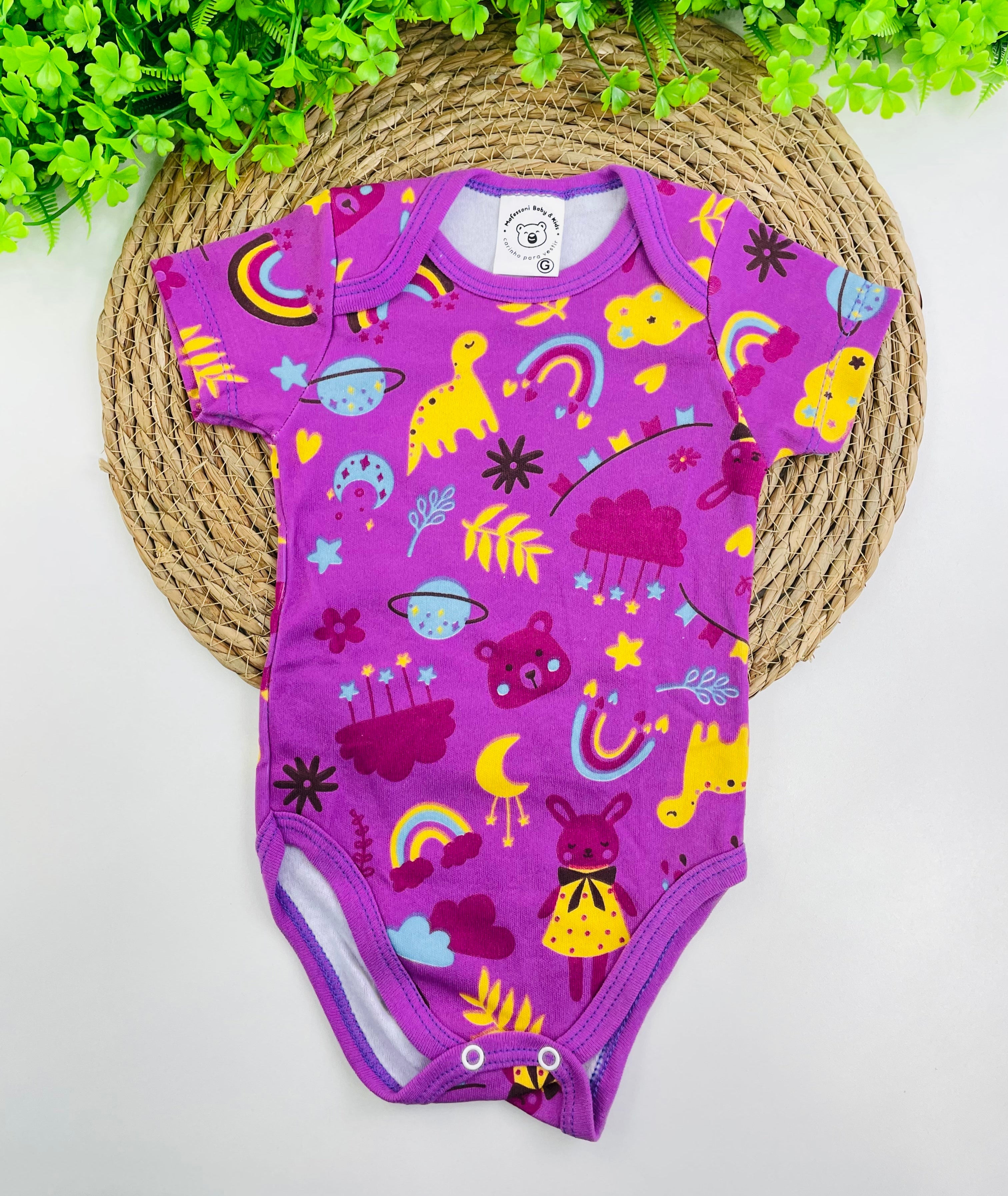 Body Meia Manga Mafessoni Roxo