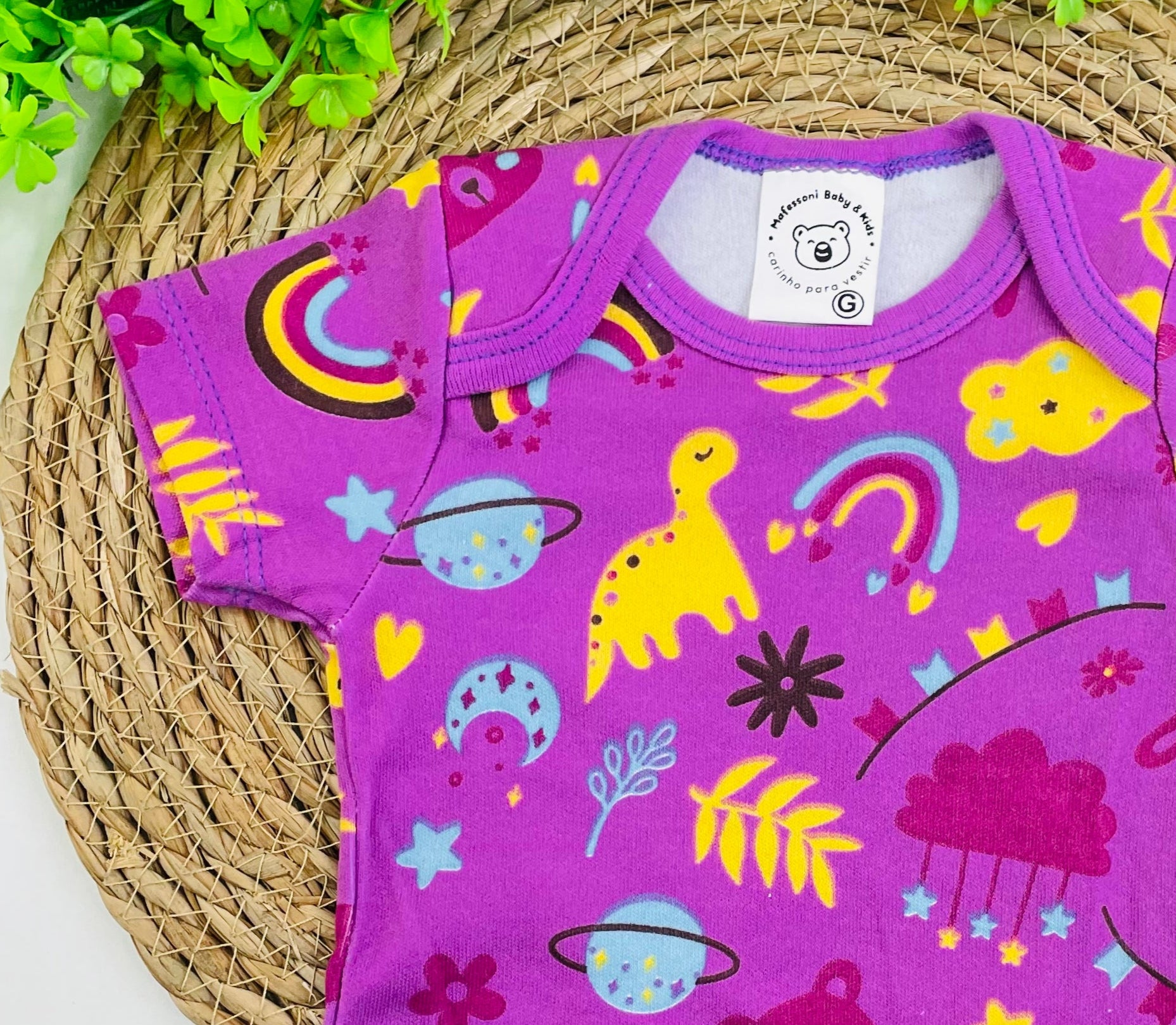 Body Meia Manga Mafessoni Roxo