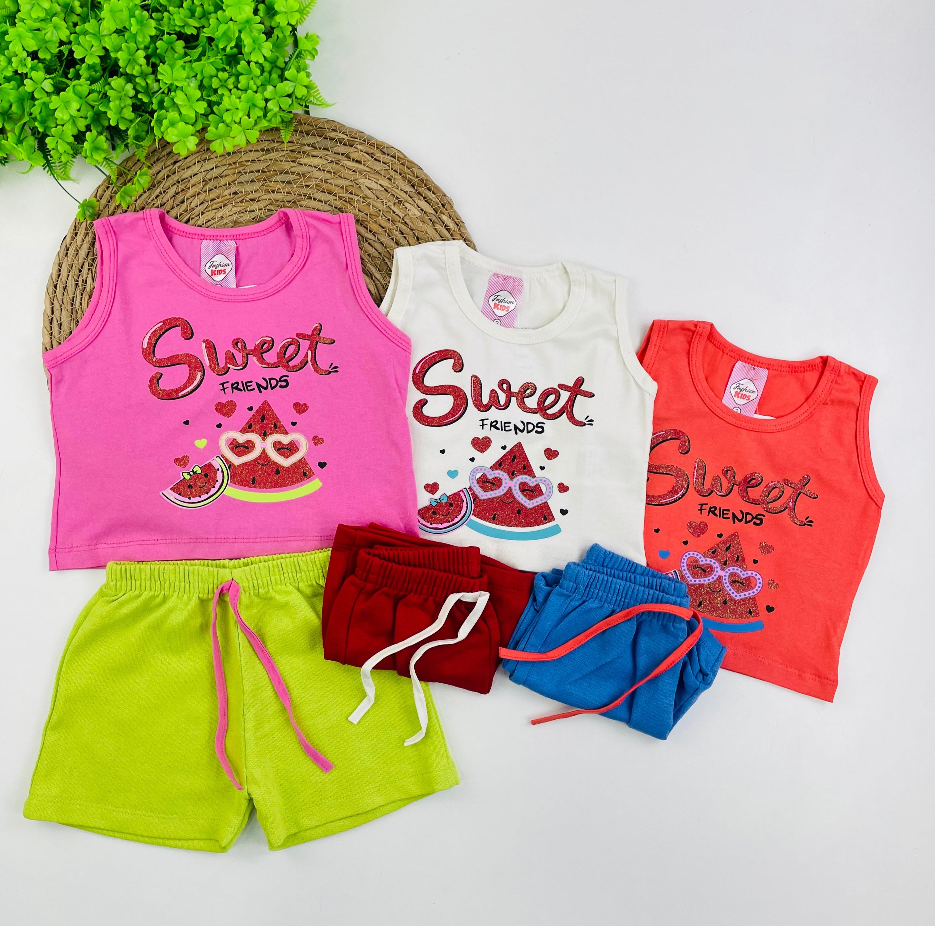 Conjunto Feminino Fashion Kids Sweet Friends