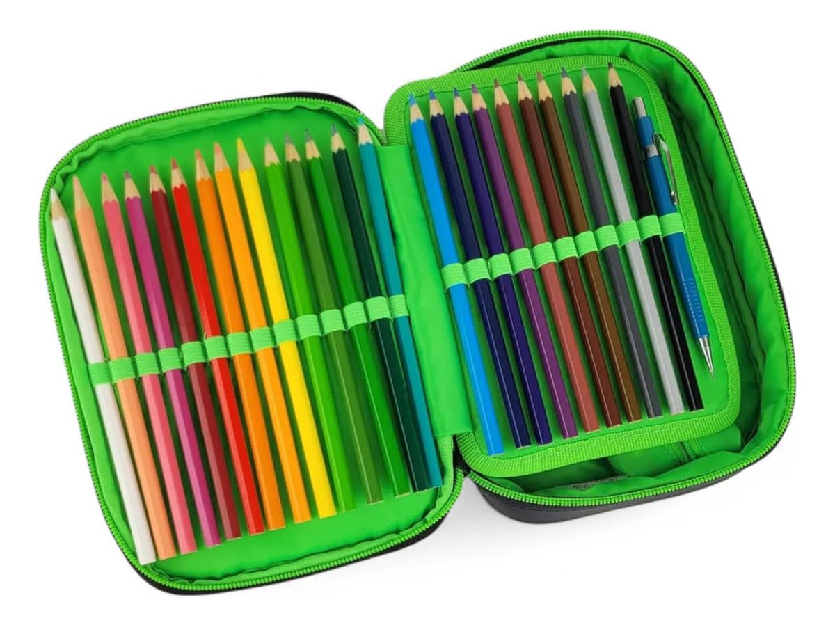 Kit Mochila e Estojo Loud Clio Style Oficial Escolar Juvenil Voltas às Aulas Meninos