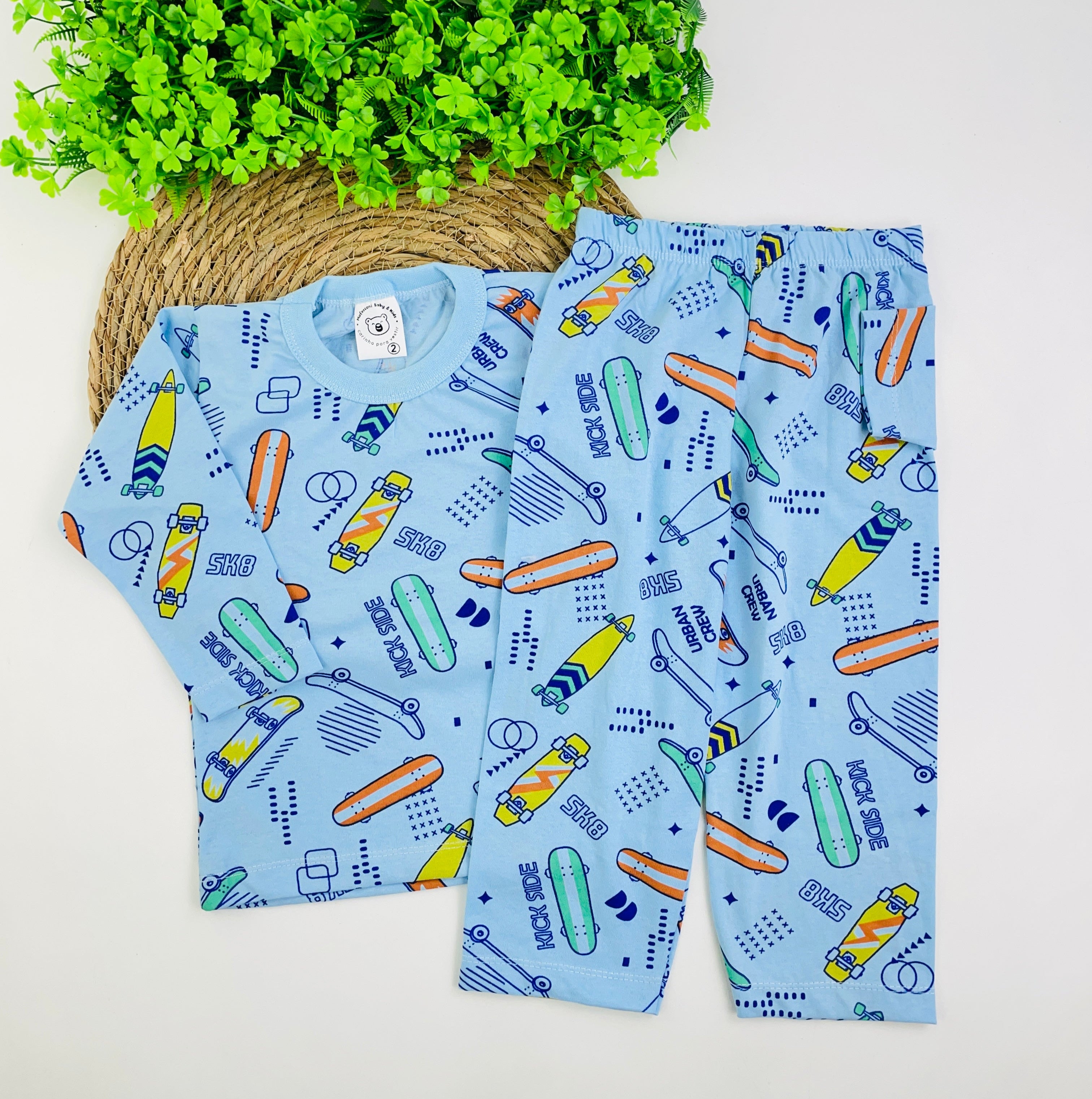 Pijama Manga Longa Mafessoni Sk8