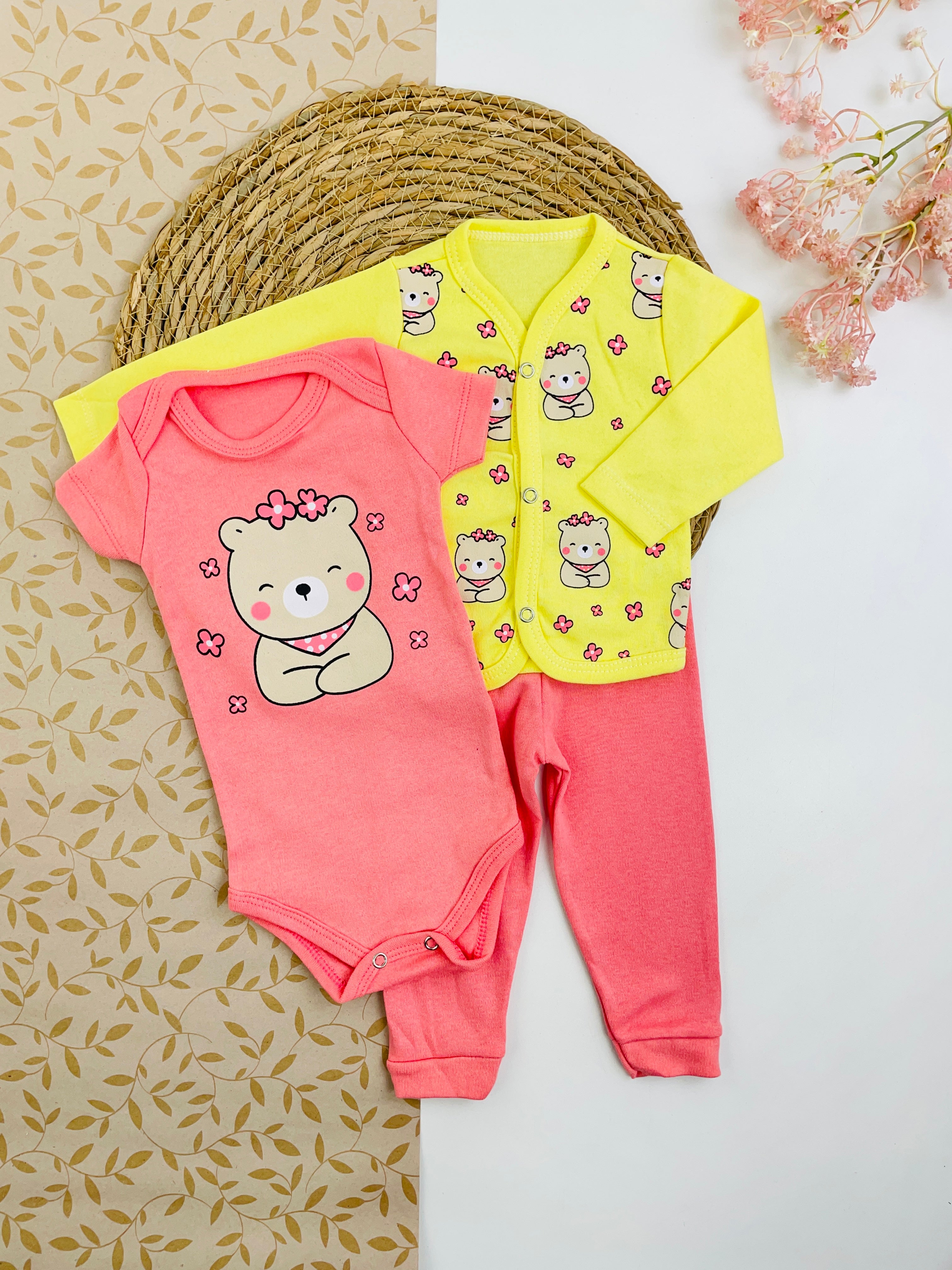 Conjunto Bichinhos Ursinha 3 Peças