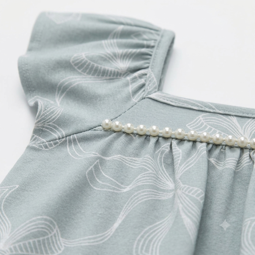Vestido Infantil Milon Laços e Pérolas Elegante