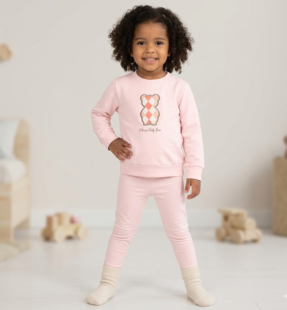 Conjunto Infantil Menina Have Fun Teddy Bear em Molecotton Comfort