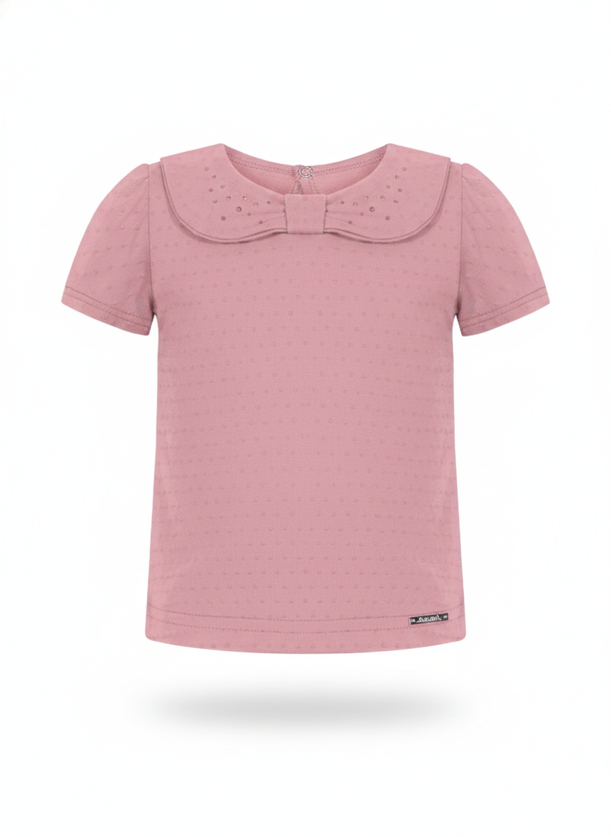 Conjunto Infantil Feminino Alakazoo Gola Lacinho com Strass