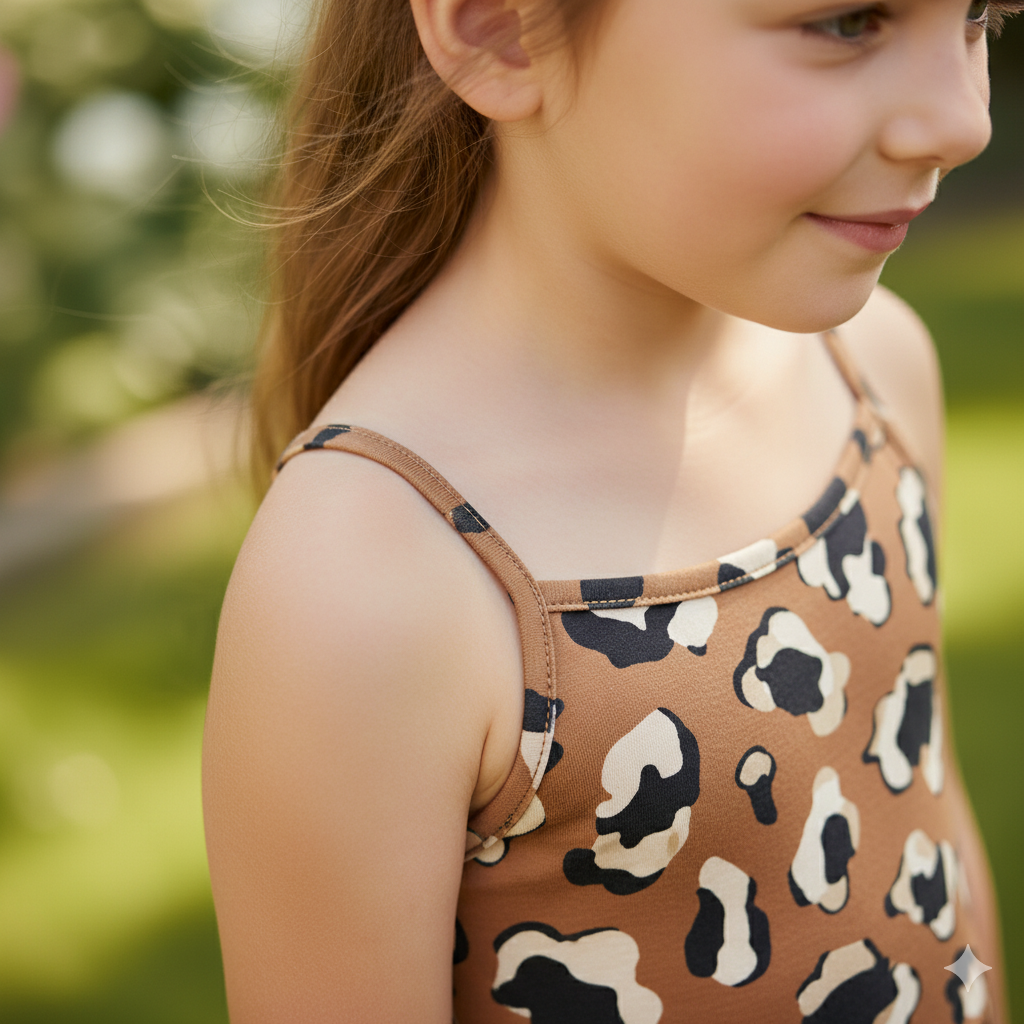 Vestido Infantil Kyly Onça