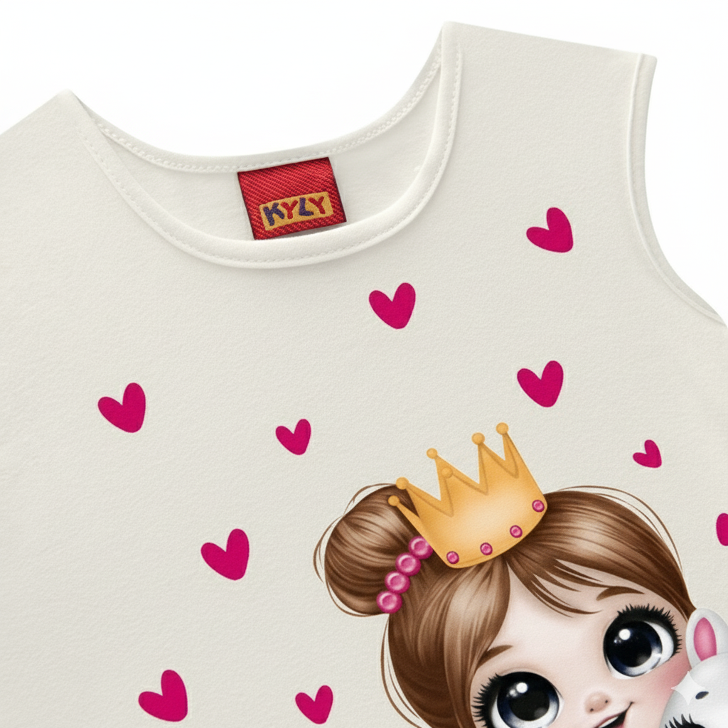 Regata Feminina Kyly Menina e Unicornio