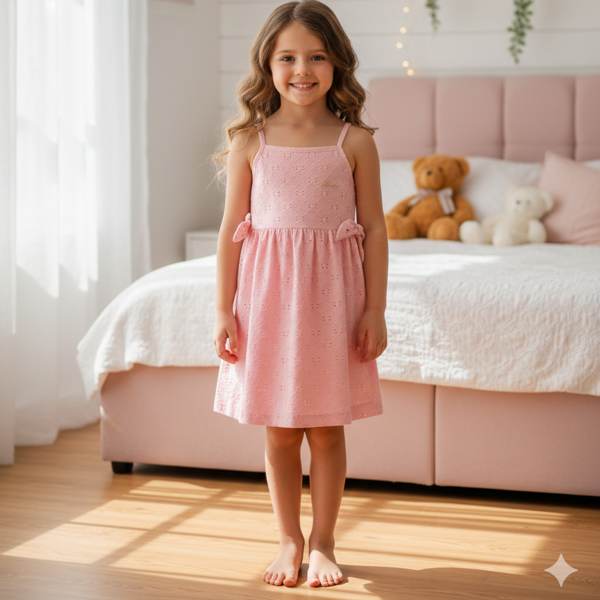 Vestido Infantil Kamylus em Malha Laise – Conforto, leveza e charme para todas as ocasiões