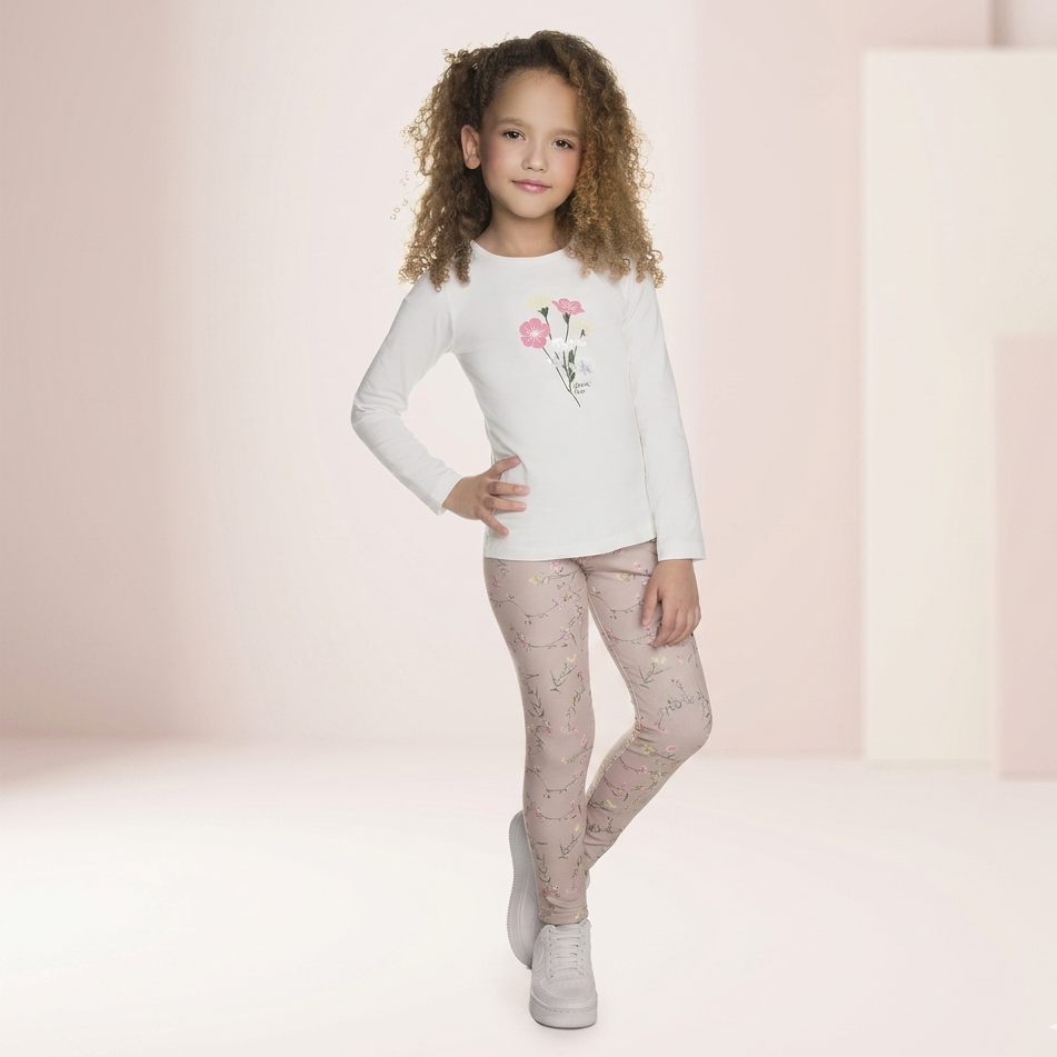 Conjunto Infantil Menina Have Fun Vive La Vie em Cotton e Molecotton