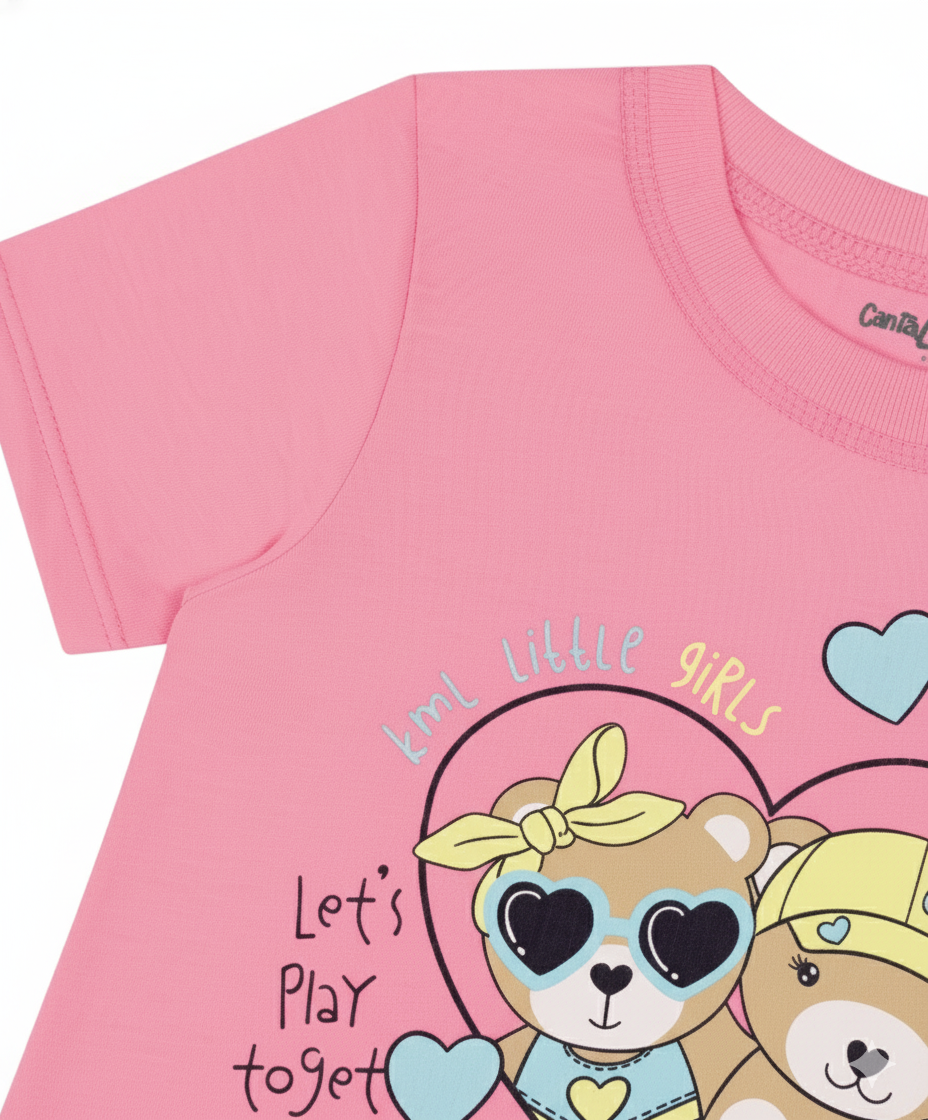 Vestido Kamylus Ursinhos Little Girls