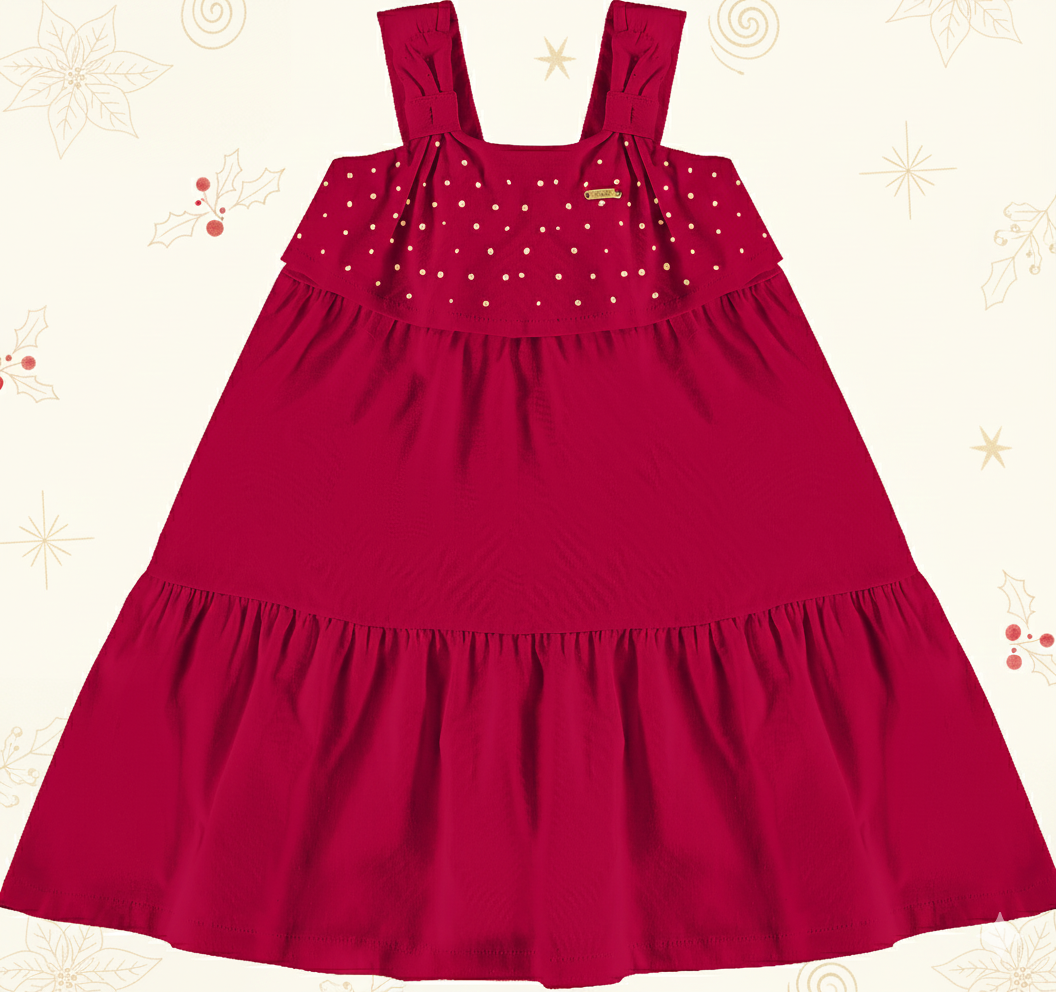 Vestido Infantil Pulla Bulla Strass – Delicadeza, Conforto e Brilho para as Meninas