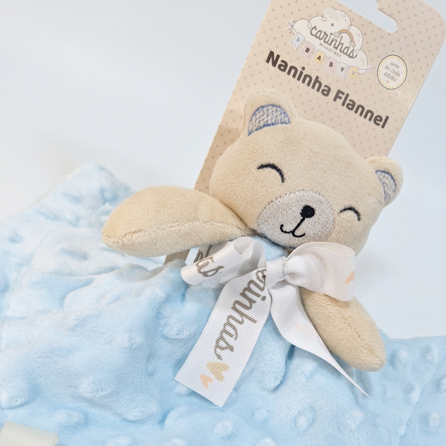 Naninha Infantil Buba Bubble Carinhas Microfibra Flannel Antialérgica +2m