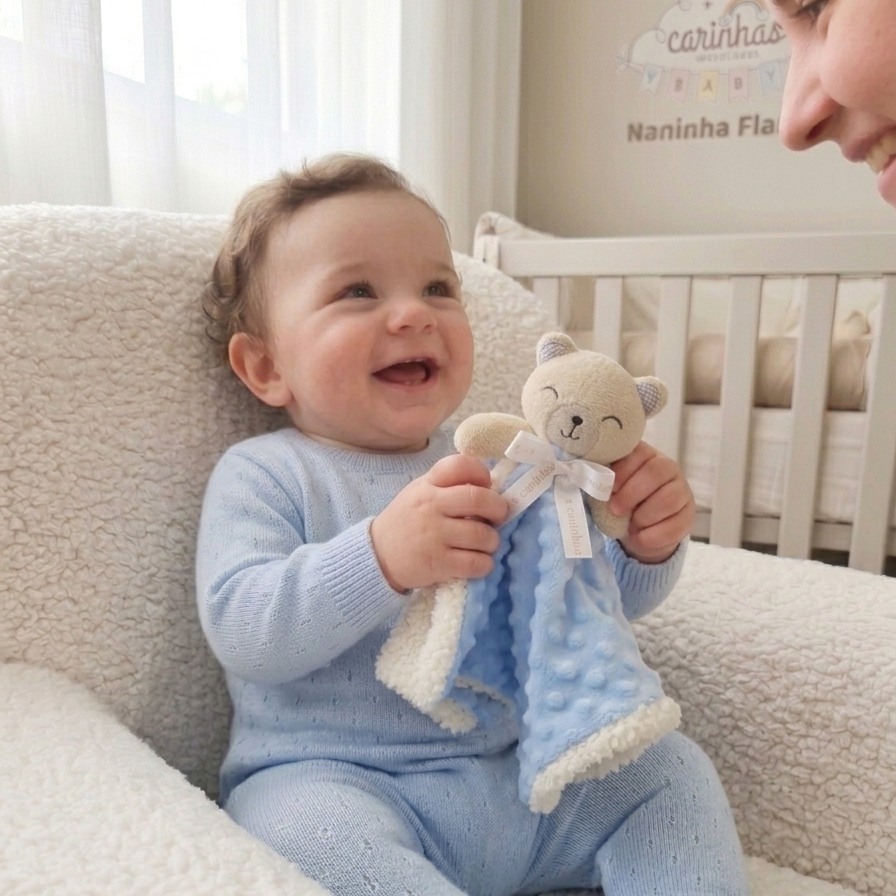 Naninha Infantil Buba Bubble Carinhas Microfibra Flannel Antialérgica +2m