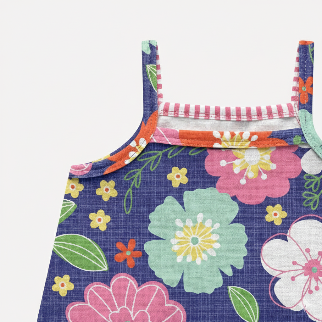 Vestido Infantil Kyly Flores Coloridas