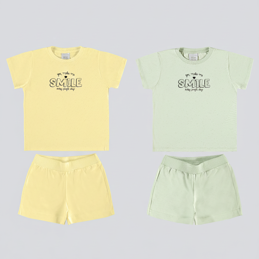 Conjunto Infantil Feminino Pulla Bulla Smile – Conforto e Estilo para o Dia a Dia