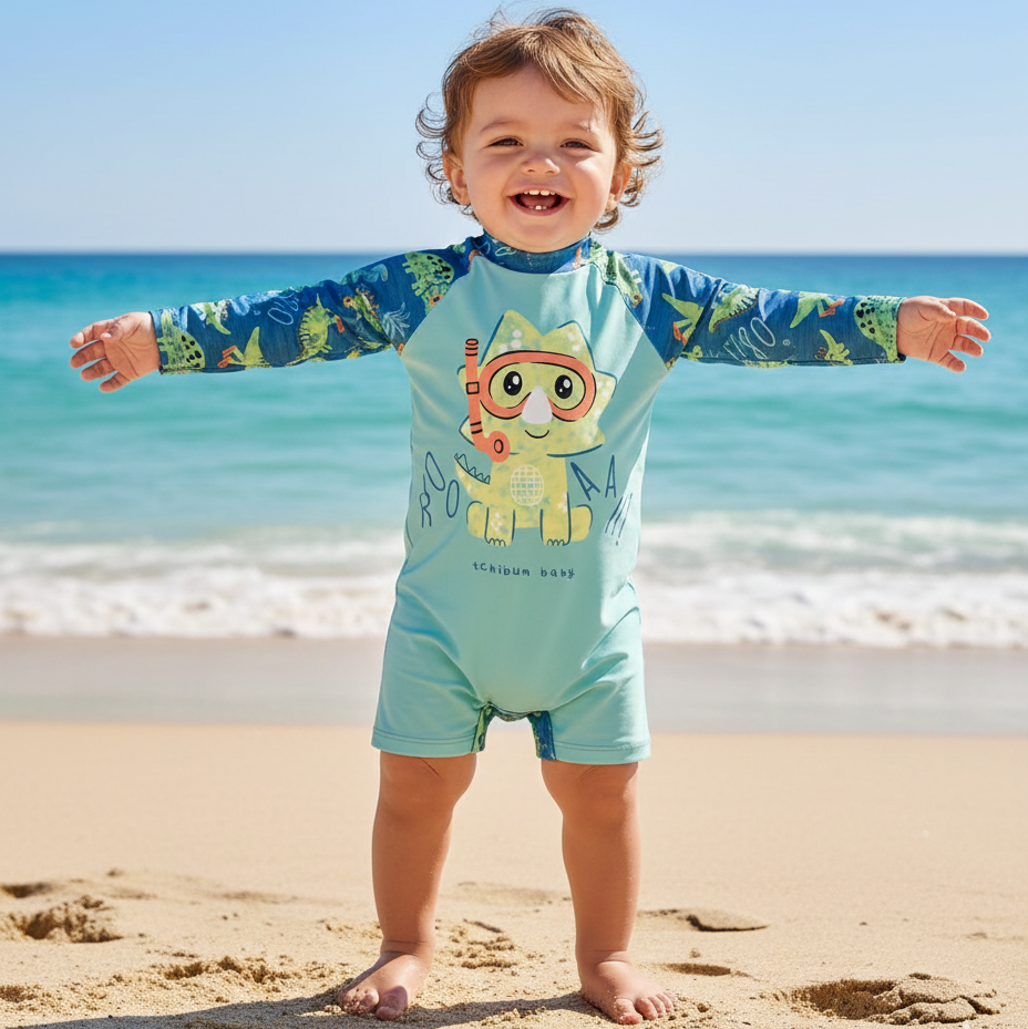 Macaquinho Infantil Masculino Kamylus Tchibum Dinossauro UV50+