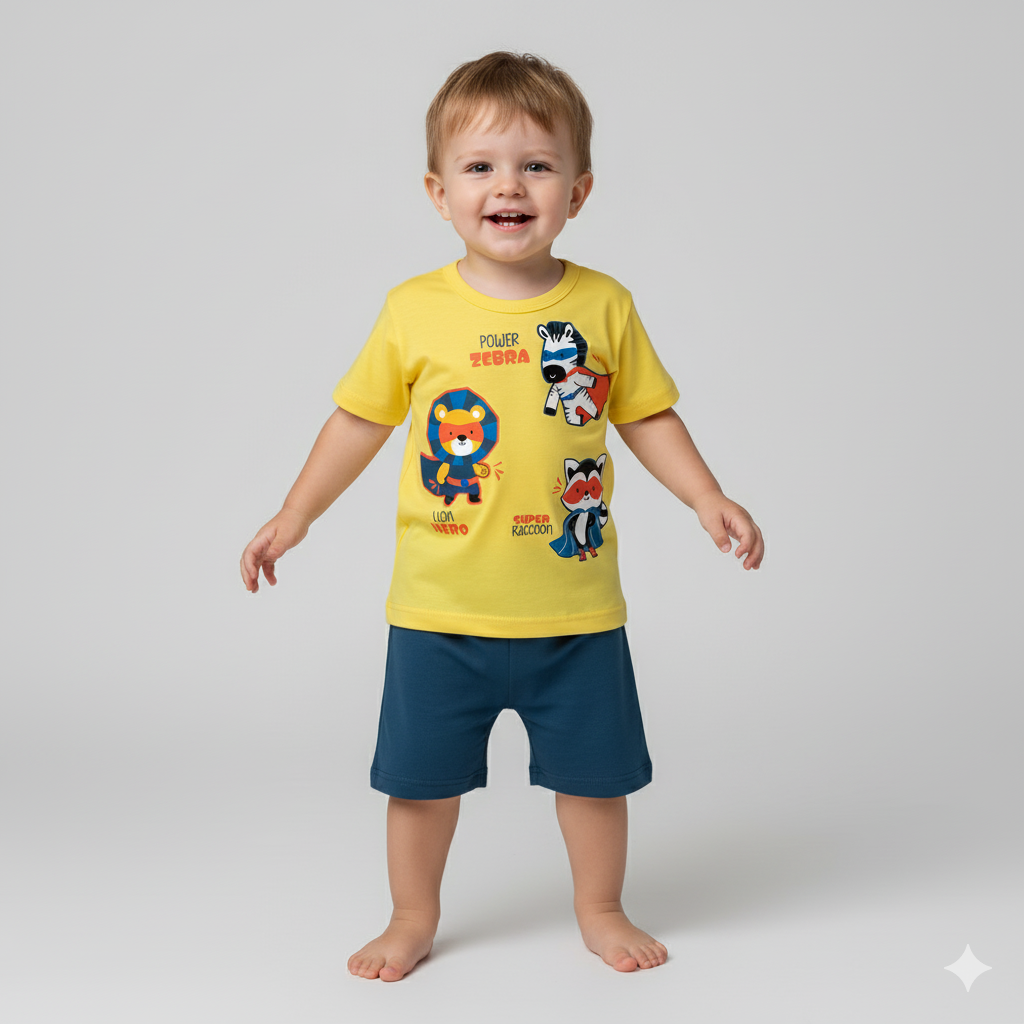 Conjunto Infantil Masculino Kyly Bichinhos Heróis