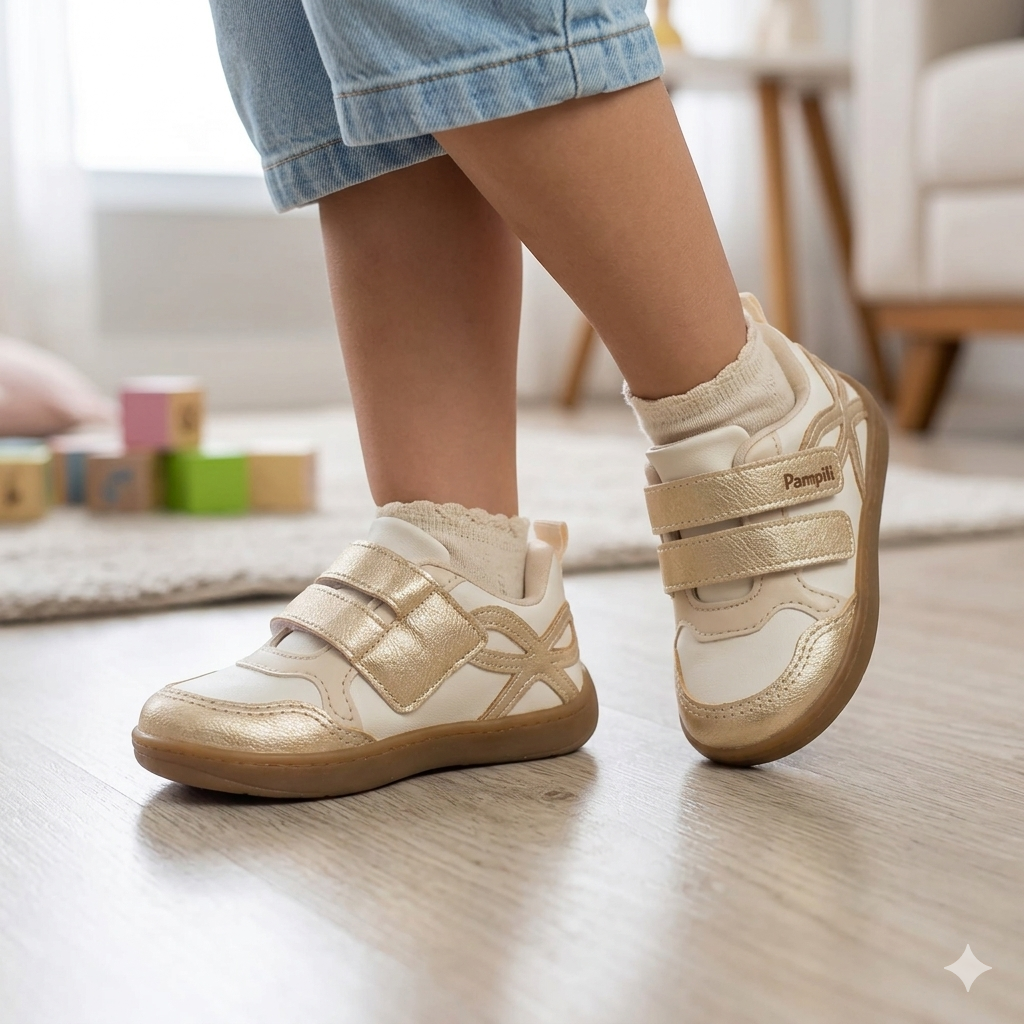 Tênis Infantil Pampili Sophie Laço Conceito Barefoot e Autonomia