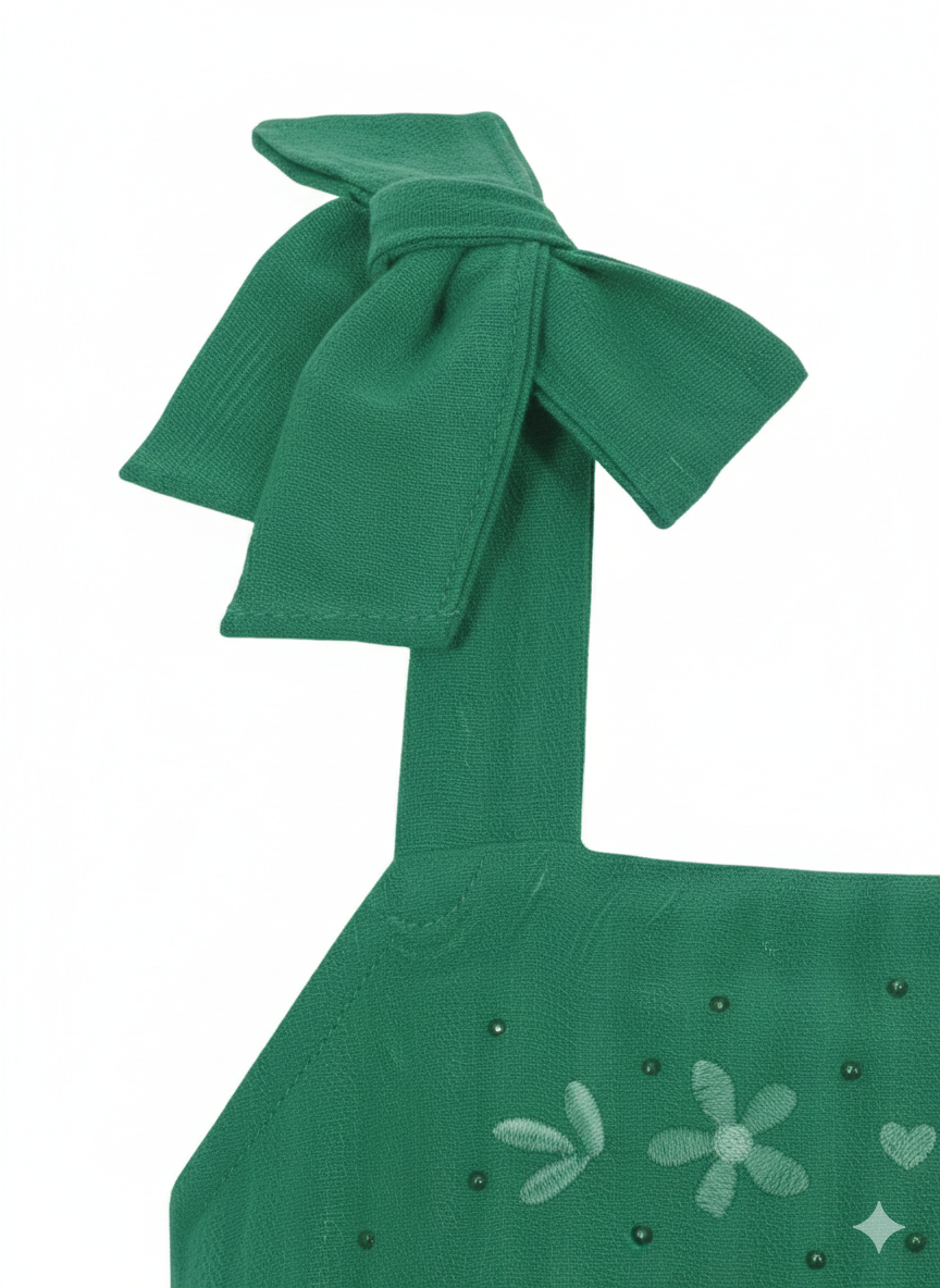 Vestido Infantil Alakazoo Flores Bordadas com Strass