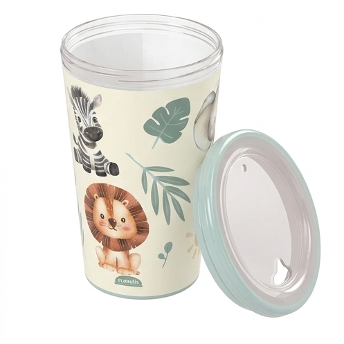Copo de Treinamento Magic Plasútil 280ml Antivazamento com Alça