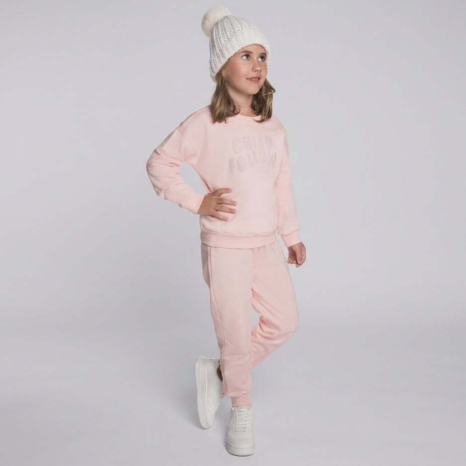 Conjunto Infantil Menina Have Fun Child Follow em Moletom Macio