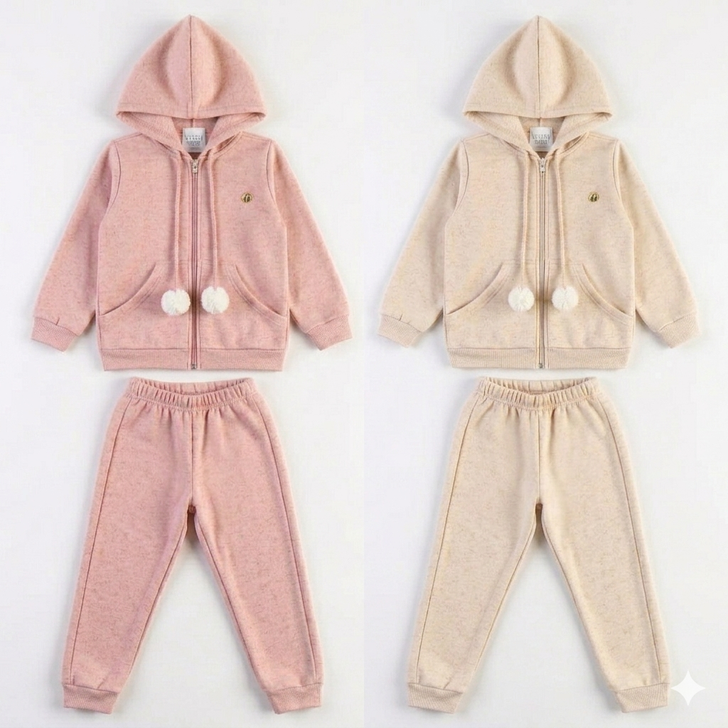 Conjunto Infantil Feminino Pulla Bulla Básico com Pingente de Ursinha