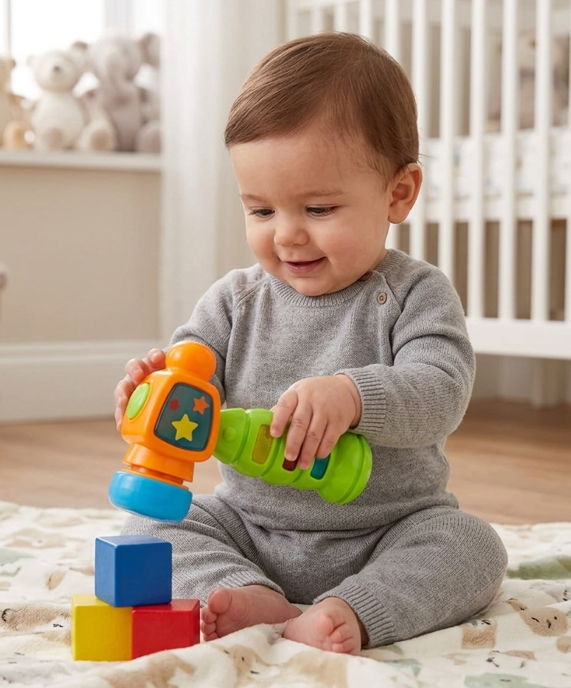 Martelo de Atividades Infantil Buba com Som e Luz 6 Meses+