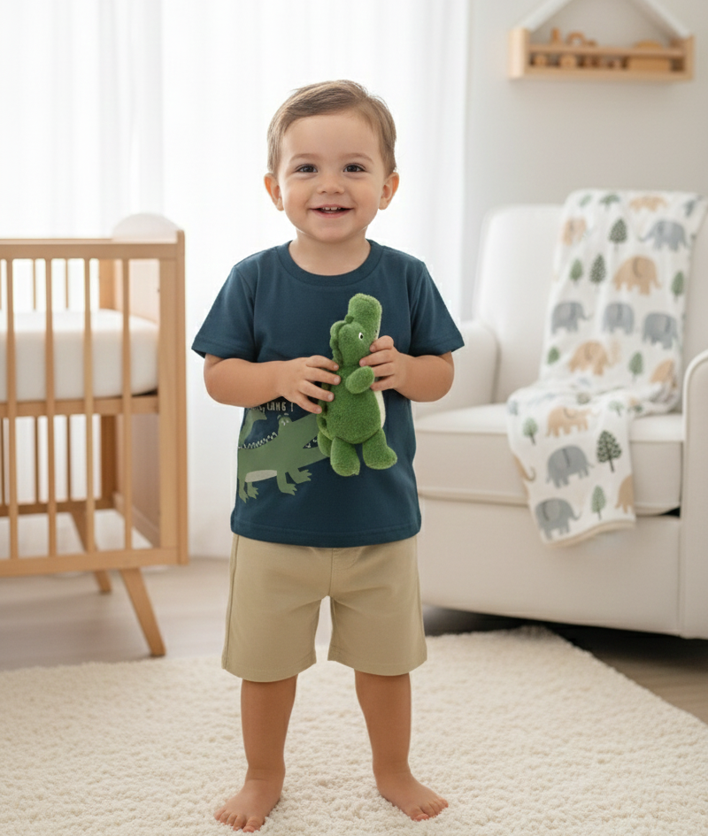 Conjunto Infantil Masculino Pulla Bulla Croco Smiles – Conforto e Estilo para o Dia a Dia