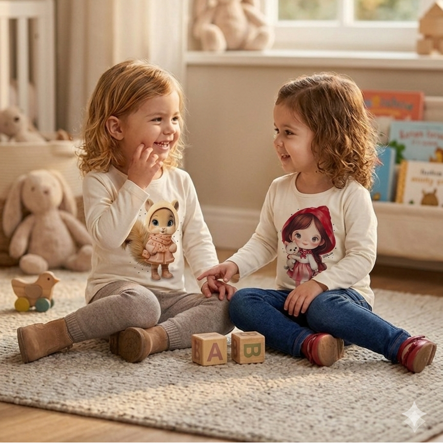 Blusa Infantil Feminina Alakazoo Manga Longa em Malha Modelli Estampada