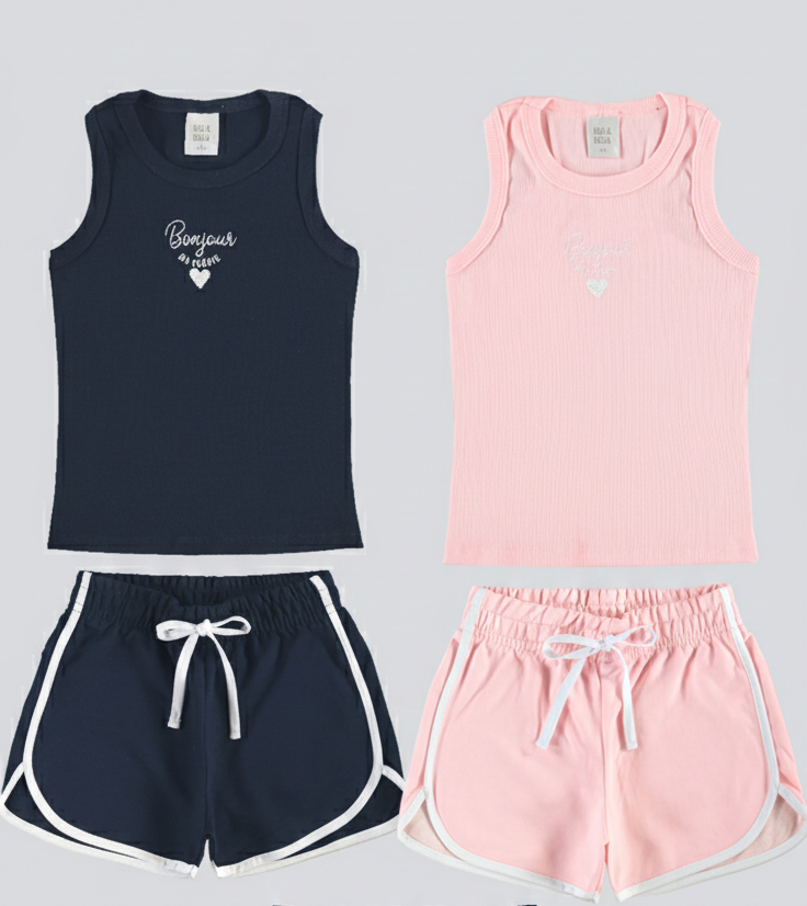 Conjunto Infantil Feminino Pulla Bulla Canelado Bonjour – Conforto e Estilo para o Dia a Dia