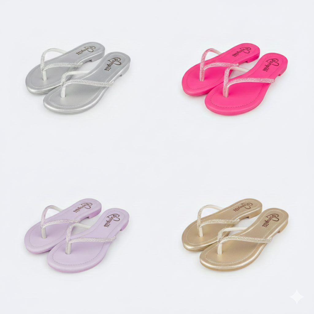 Sandália Rasteira Infantil Pampili Iris Strass  – Conforto e Estilo para o Verão