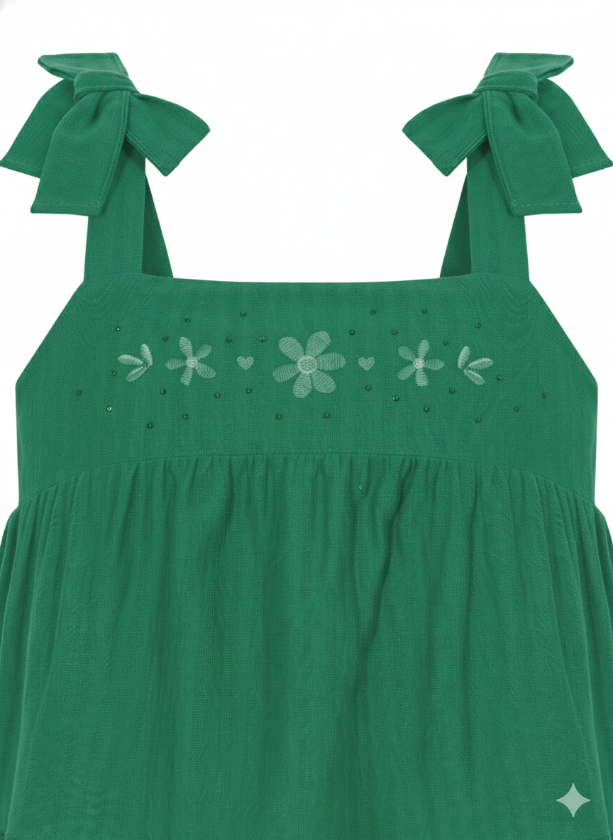 Vestido Infantil Alakazoo Flores Bordadas com Strass