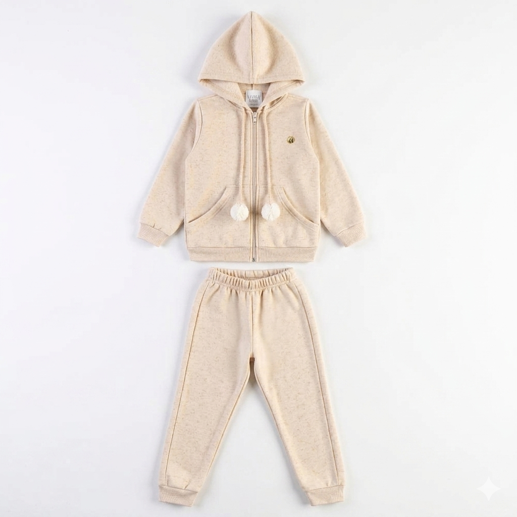 Conjunto Infantil Feminino Pulla Bulla Básico com Pingente de Ursinha