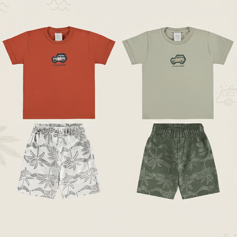 Conjunto Infantil Masculino Pulla Bulla Off Road Adventure – Conforto e Estilo para Explorar o Dia