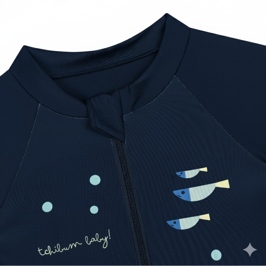 Macacão de Natação e Praia Bebê Tchibum Kamylus Proteção UV50+