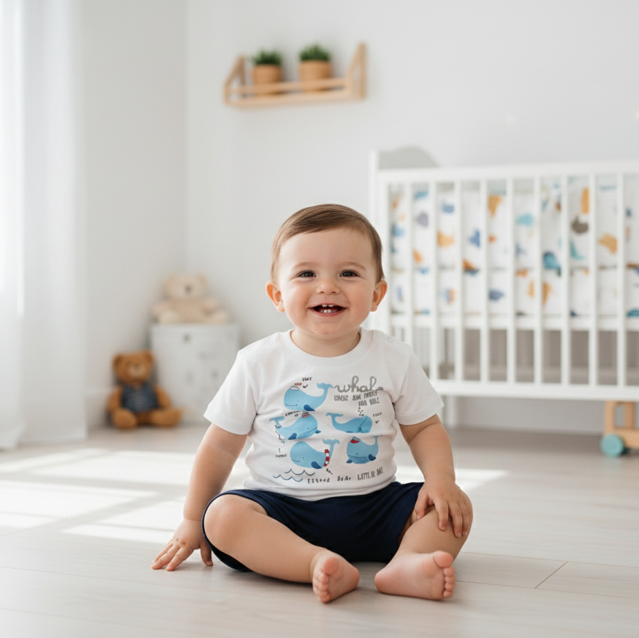 Conjunto Masculino Kamylus Whale Choose Your Favorite – Conforto e Estilo Infantil