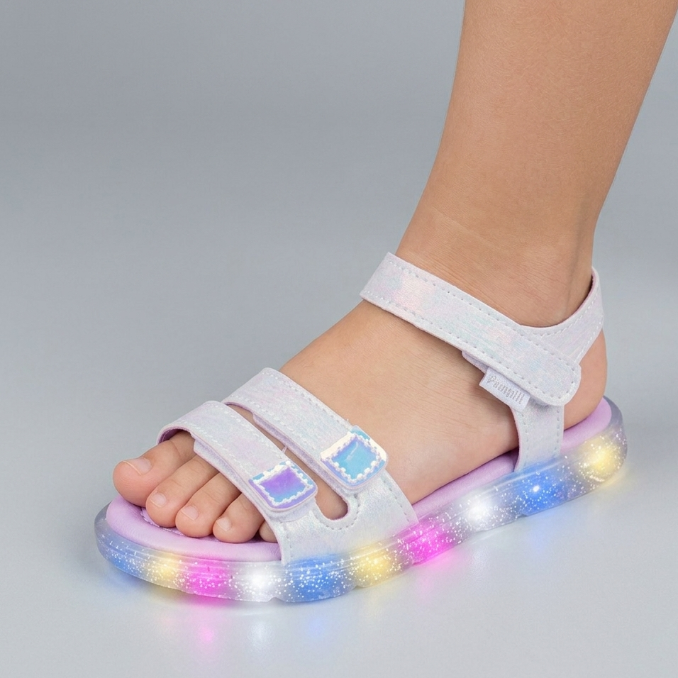 Sandália de Led Infantil Pampili Lulli Tie Dye