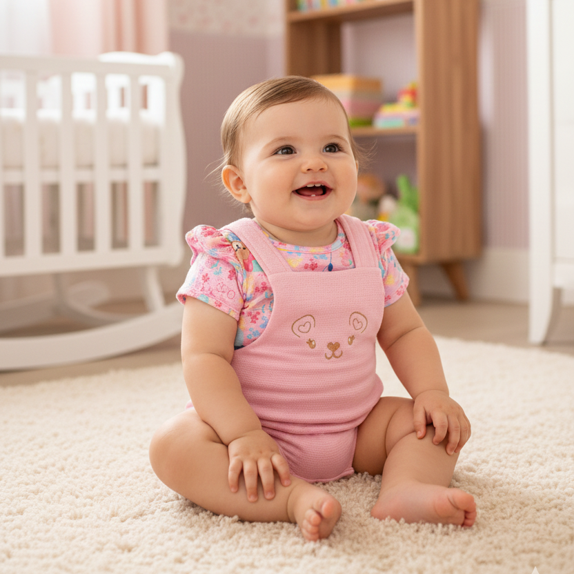 Conjunto Feminino Kamylus Ursinhas – Malha Favinho | Conforto, Estilo e Delicadeza Infantil