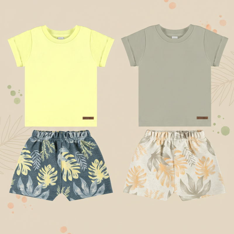 Conjunto Infantil Masculino Pulla Bulla Estampado – Conforto e Estilo para o Dia a Dia